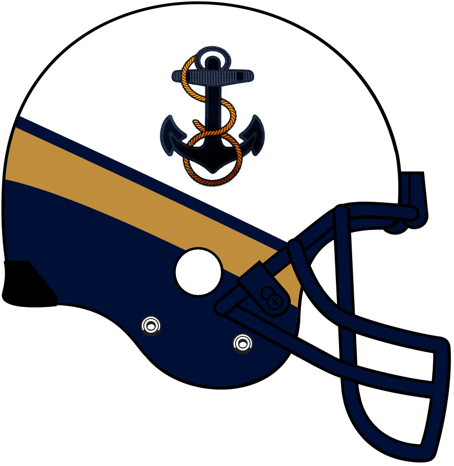 Navy Midshipmen 2012-Pres Helmet Logo diy DTF decal sticker